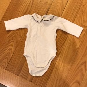 Jacadi white polo collar bodysuit 0-3 months